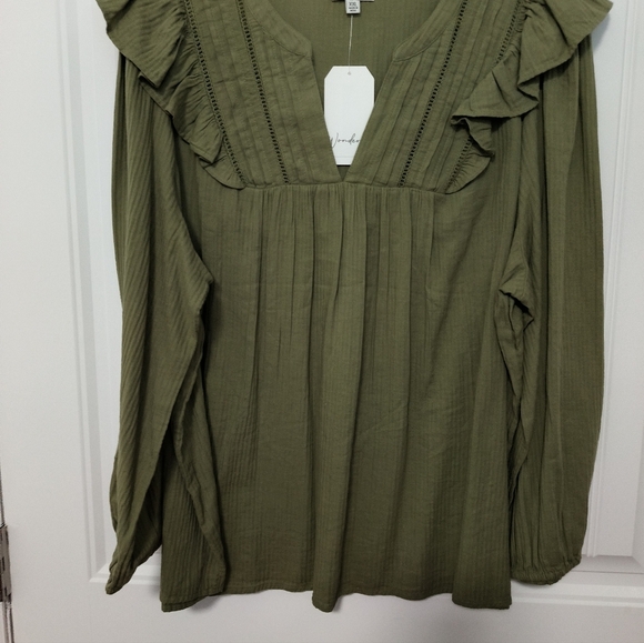 New Hunter Green Top - Size 2X - Picture 3 of 4